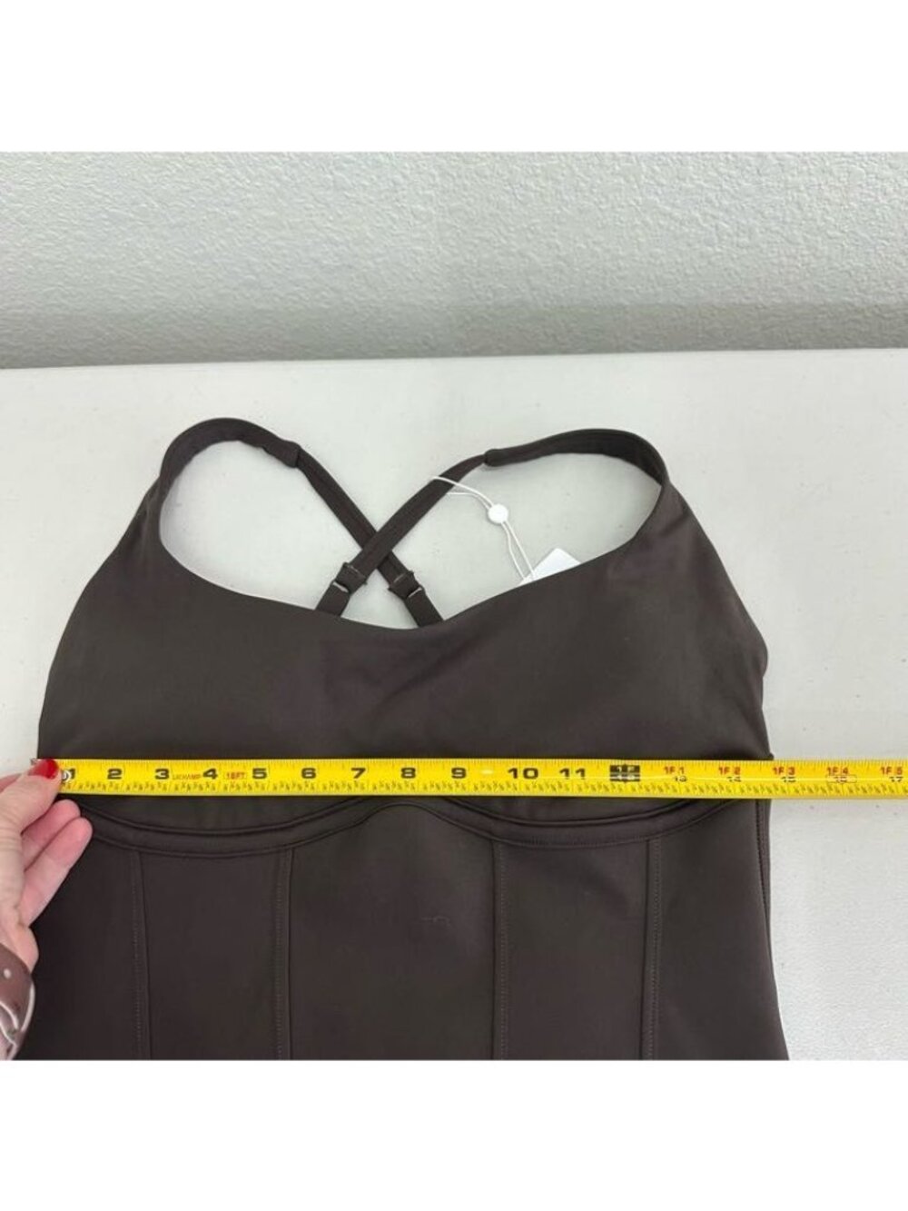 BuffBunny Corset Bodysuit Cold Brew Sleeveless One Piece Womens Size Large NEW - Picture 7 of 8